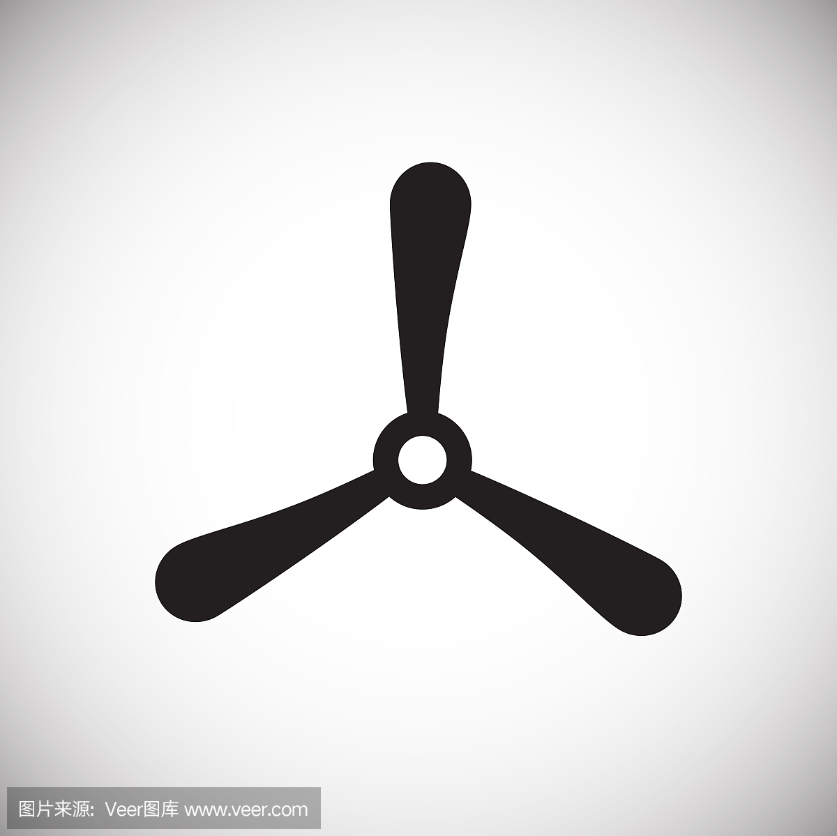 螺旋桨图标的背景图形和网页设计。简单的矢量信号。网站按钮或手机应用的互联网概念符号。